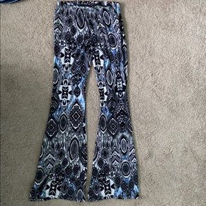 Flared stretchy pants